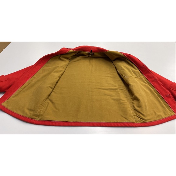 Vintage Woolrich Woolen Mills Wool Jacket Red 40's Made in USA Sz 40 - Picture 10 of 16